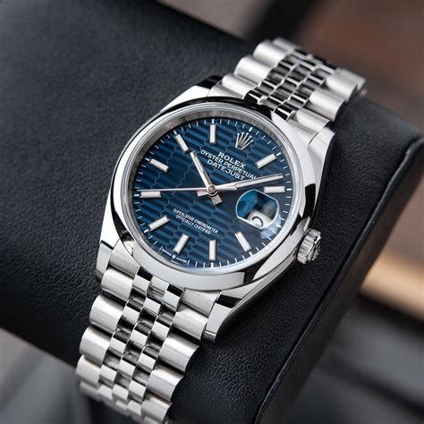 rolex datejust fluted blue dial|rolex datejust blue dial vintage.